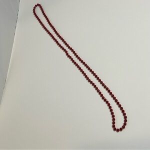 Faux, Costume, Estate, Vintage Jewelry, Red Beaded Necklace